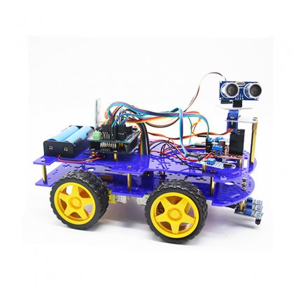 Smart Car Kit 4WD Smart Robot Car Chassis Kits with Speed Encoder for Arduino Diy Kit