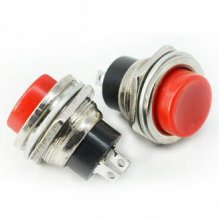 Red/DS-212 Not-SelfLock Not-Latching button 2-pin 16mm button