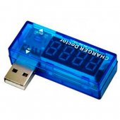 USB Ammeter USB Mini Charger Doctor, Amp Volt Digital Reader, Current Voltage Detection Tool, Mobile Power Charging Monitor Blue(3.5V-7V)（0A-3A）