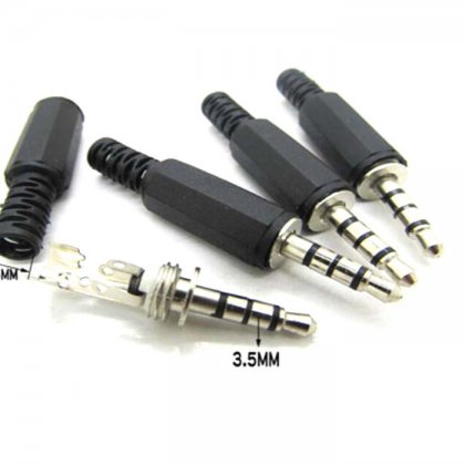3-ring 4-section 4-pole ring headphone plug 3.5mm four-pole audio plug 3.5 four-section plug