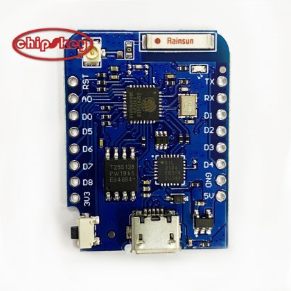 16MB QH128BHIG 128MBIT=16MB WEMOS D1 Mini Pro - 16M Bytes External Antenna Connector ESP8266 WIFI IoT Board