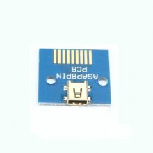Mini USB 8P Female PCB Converter Adapter Breakout Board