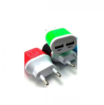 5V 2.1A Eur Charger Adapter 2 Socket