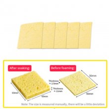 56*56*2.5mm Yellow Square Cleaning Sponge Cleaner High Temperature Enduring Cleaner Sponge For Electric Welding Soldering Iron Tip