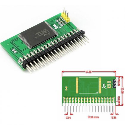 NorFlash Board (B) S29GL128P 128M Bit NorFlash module Memory Storage Module Development Board Kit