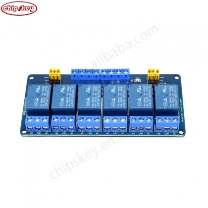 6 Channel 3.3V 5V 12V 24V relay with Optcoupter, each Channel can cutover high/low Level