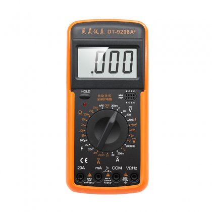 DT9208A digital multimeter / automatic shutdown for measuring frequency, temperature and capacitance