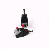 Black/Grey Spring Terminal Connector T0 DC Power 5.5*2.1 Adapter Male