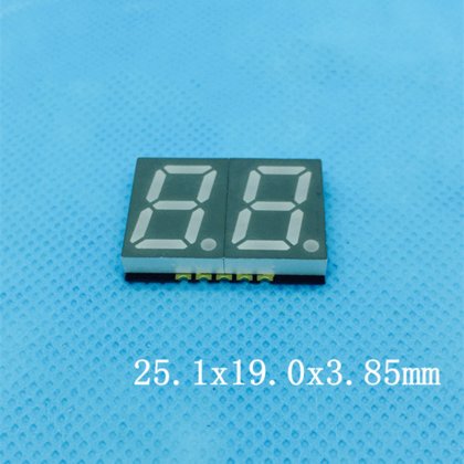 LED 7-segment 0.56 SMD 2 digit display, red, common cathode