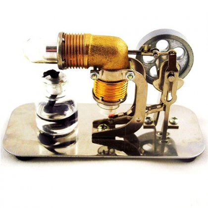 Mini Hot Air Stirling Engine Motor Model Educational Toy Kits