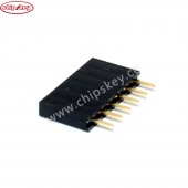 6P 2.54 Female Header Black