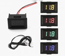 0.36 inch high-temperature three digit display Thermometer / DC 4-28V Celsius NTC metal waterproof sensor