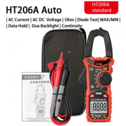 HABOTEST HT206A AC/DC Digital Clamp Meter for Measuring AC/DC VoltageNCV Temperature Clamp Multimeter