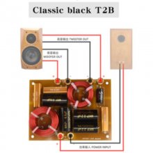 Classic Black T2B Single Input / HIFIDIY LIVE Hi-Fi Home / Car 1 WAY 1 speaker Unit tweeter Speaker audio Frequency Divider Crossover Filters