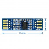 51X15MM RS232 SP3232 TTL to RS232 module/ RS232 to TTL/ serial port module