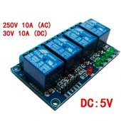 4 Channels 5V High Level Relay Shield With LED