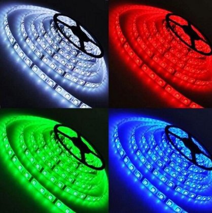 Blue 5050 60LES/M 12V IP20 LED Strip 5M/Reel