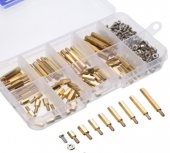 240pcs M2.5 Hex Male-Female Brass Standoff Spacers/Screws/Nuts Set kit 6/8/10/12/15/18/20/25MM for Raspberry-Pi Spacer