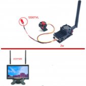 7-inch IPS high brightness dual reception screen set [built-in display screen]/aircraft model 5.8g 2000MW high-power image transmission 1200 line camera set