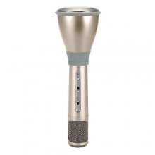 K068 Mini Karaoke Player Wireless Condenser Microphone with Mic Speaker KTV Singing Record for Smart Phones Computer Gloden