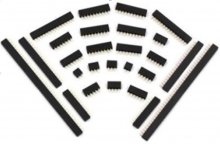 10P 2.54 Female Header Black