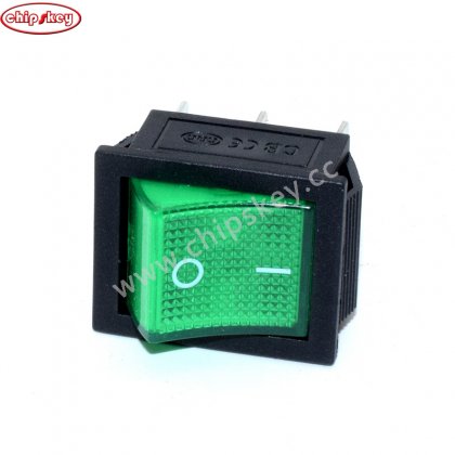 KCD4 Round Switch/ Green I/O Switch /6pins 2Positions 15A 250V Switch