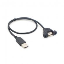 30CM USB 2.0 Male to Female Extension Cable with Panel Mount Screw hole lock connector adapter connector for computer