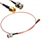 BNC-J Male inside to SMA-J Male inside 100CM RG316 Cable