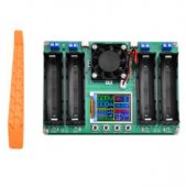 Four Battery Tester / 18650 Lithium Battery Capacity Tester Module MAh MWh Digital Four Batteries 18650 Battery Power Detector Tester Module Type-C
