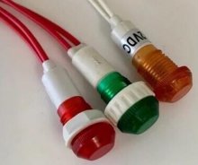 12V XD10-6 With 20CM Wire Signal Lamp Red Green Yellow 10mm Plastic Indicator Light Power LED Diode