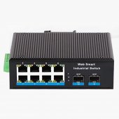 8-Port Gigabit Industrial PoE+ Switch with 2 SFP