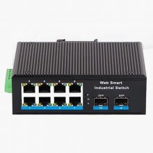8-Port Gigabit Industrial PoE+ Switch with 2 SFP