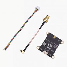 2.5W VTX 5.8G 40CH Adjustable FPV Transmitter Built-in Microphone Heat Sink 2-6S 30X30mm for RC Airplane FPV Long Range