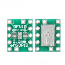 DFN10 to DIP10 eMSOP10 adapter board 0.5mm pitch pin