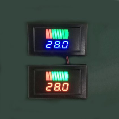 12v-60V universal (Blue display) /12V-72V electric vehicle battery charge meter display/DC digital display lithium battery car voltmeter