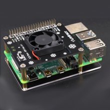 Heatsink Cooling Fan Expansion Board With Blue/Green/Pink/White atmosphere LED For Raspberry PI 4