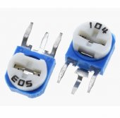 102 1K / 202 2K / 473 47K / 503 50K/ 104 100K/ 204 200K / 504 500K/ 105 1M / Trimmer / Plug-in vertical blue and white adjustable resistor