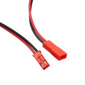 JST Plug Connector 2-Pin + 100mm Silicone Wire