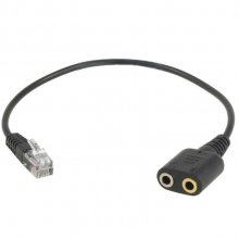3.5mm Female to RJ9 Jack Adapter Convertor PC Headset Telephone Using Cable