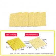 57*57*2mm Yellow Square Cleaning Sponge Cleaner High Temperature Enduring Cleaner Sponge For Electric Welding Soldering Iron Tip