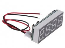 Blue 12V 5-24V Electronic Voltmeter Thermometer Clock for Car Auto LED Monitor Module