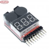1-8S latest combo battery monitor, BB ring low pressure alarm, electric display, dual-function P309