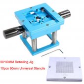 90mm Reballing Kit Station Jig + 90mm Universal 0.3-0.76mm Steel mesh