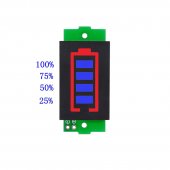 Blue 1S-8S Lithium Battery Capacity Indicator