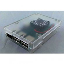 Transparent Square Raspberry PI 3 Case Compatible Fan