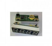 Digital electronic clock, microcontroller electronic form, (time + temperature + voltage) triple spreadsheet