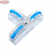 Blue/Transparent T-Type Wire Connector Quick Splitter Universal Wiring Cable LED Distribution Terminal Push-in Fast Power Electrical Conector