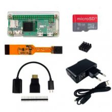 Raspberry Pi Zero W + 1.3 Camera + Acrylic Case + 16G Card + 2A Power Adapter + Cable Charing + OTG Cabe + Mini HDMI + GPIO Header
