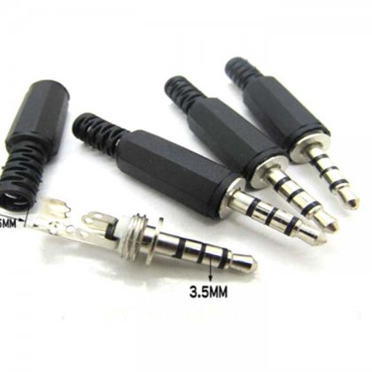 3-ring 4-section 4-pole ring headphone plug 3.5mm four-pole audio plug 3.5 four-section plug