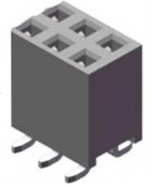 2*3P 2.54MM Double Row SMD Female Socket